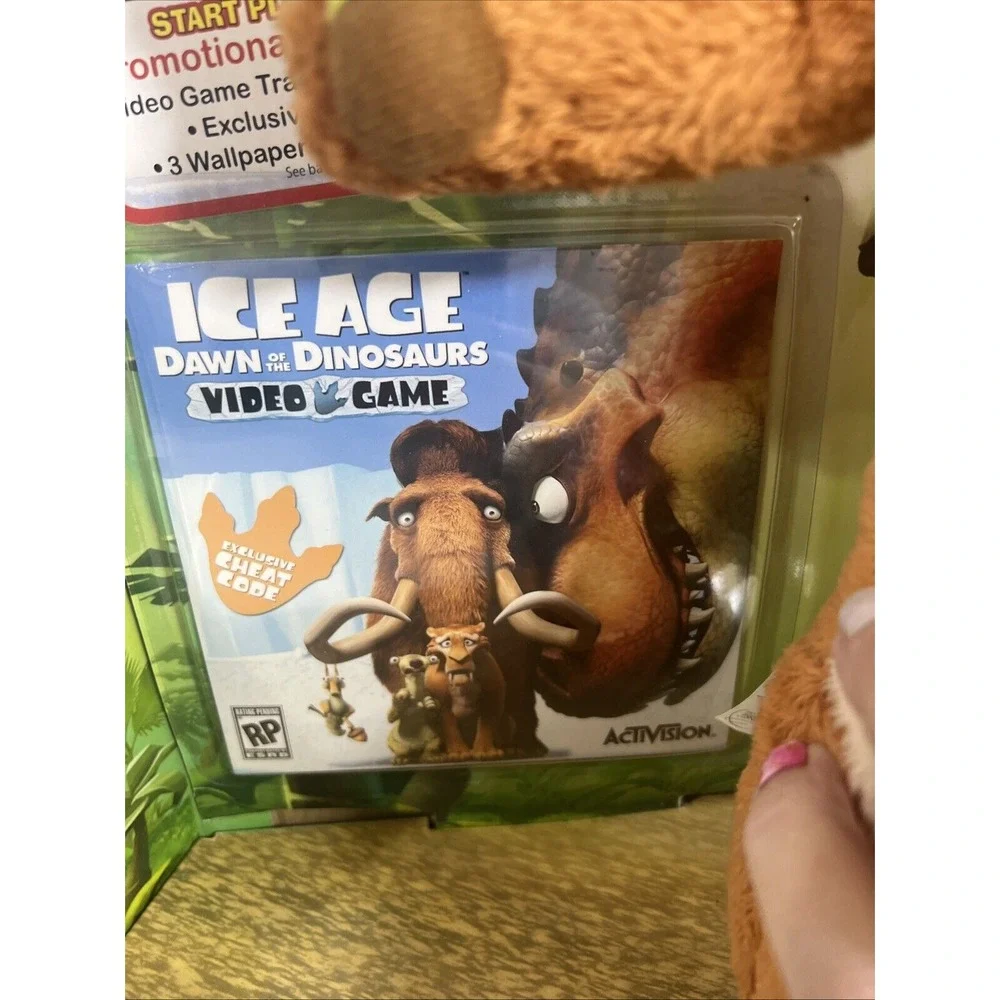Ice Age Dawn Of The Dinosaurs. NIB Buck Plush With Video Game PCCDRom Activision